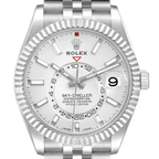 Sky-Dweller 42mm  Silver Dial Steel White Gold Mens Watch 326934