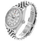 Sky-Dweller 42mm  Silver Dial Steel White Gold Mens Watch 326934