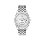 Sky-Dweller 42mm  Silver Dial Steel White Gold Mens Watch 326934