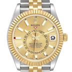 Sky Dweller 42mm Steel Yellow Gold Dial Mens Watch 326933