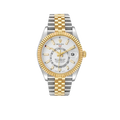 Sky-Dweller 42mm Steel Yellow Gold Silver Dial Mens Watch 326933