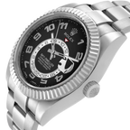 Sky-Dweller 42mm White Gold Black Dial Mens Watch 326939