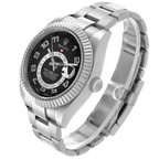 Sky-Dweller 42mm White Gold Black Dial Mens Watch 326939
