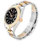 Sky Dweller 42mm Yellow Gold Steel Black Dial Mens Watch 326933