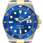 Submariner 41mm Steel Yellow Gold Blue Dial Mens Watch 126613