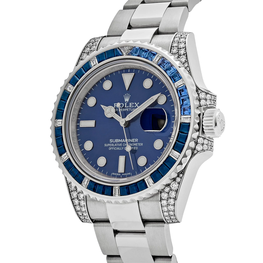 Submariner Date 40mm 116659SABR White Gold Blue Dial Sapphire Diamond Bezel
