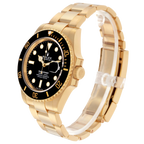 Submariner 41mm Yellow Gold Black Dial Bezel Mens Watch 126618