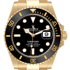 Submariner 41mm Yellow Gold Black Dial Bezel Mens Watch 126618