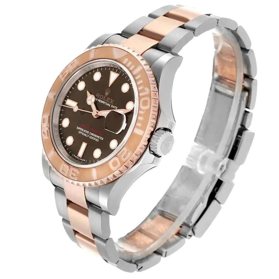 Yachtmaster 40 Rose Gold Steel Brown Dial Mens Watch 116621