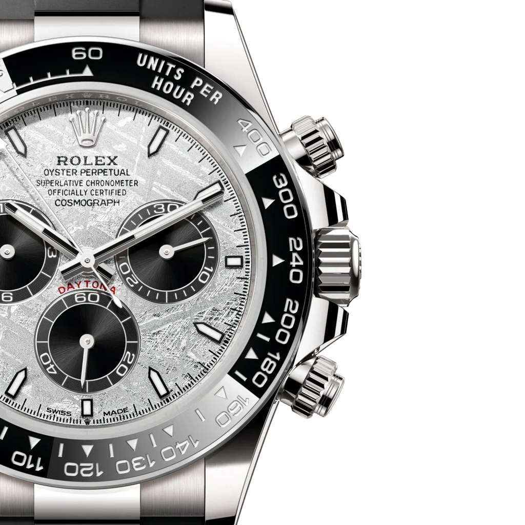 Daytona 40mm Oyster Perpetual White Gold with Meteorite and Black Dial M126519LN-0007