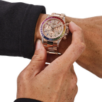 Daytona 116595RBOW Rainbow Rose Gold Pave Diamond Dial Sapphire Bezel