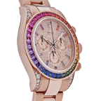 Daytona 116595RBOW Rainbow Rose Gold Pave Diamond Dial Sapphire Bezel