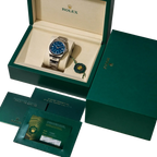 Oyster Perpetual 41mm Stainless Steel Med Blue Dial Men Watch 134300-0009 New 2025