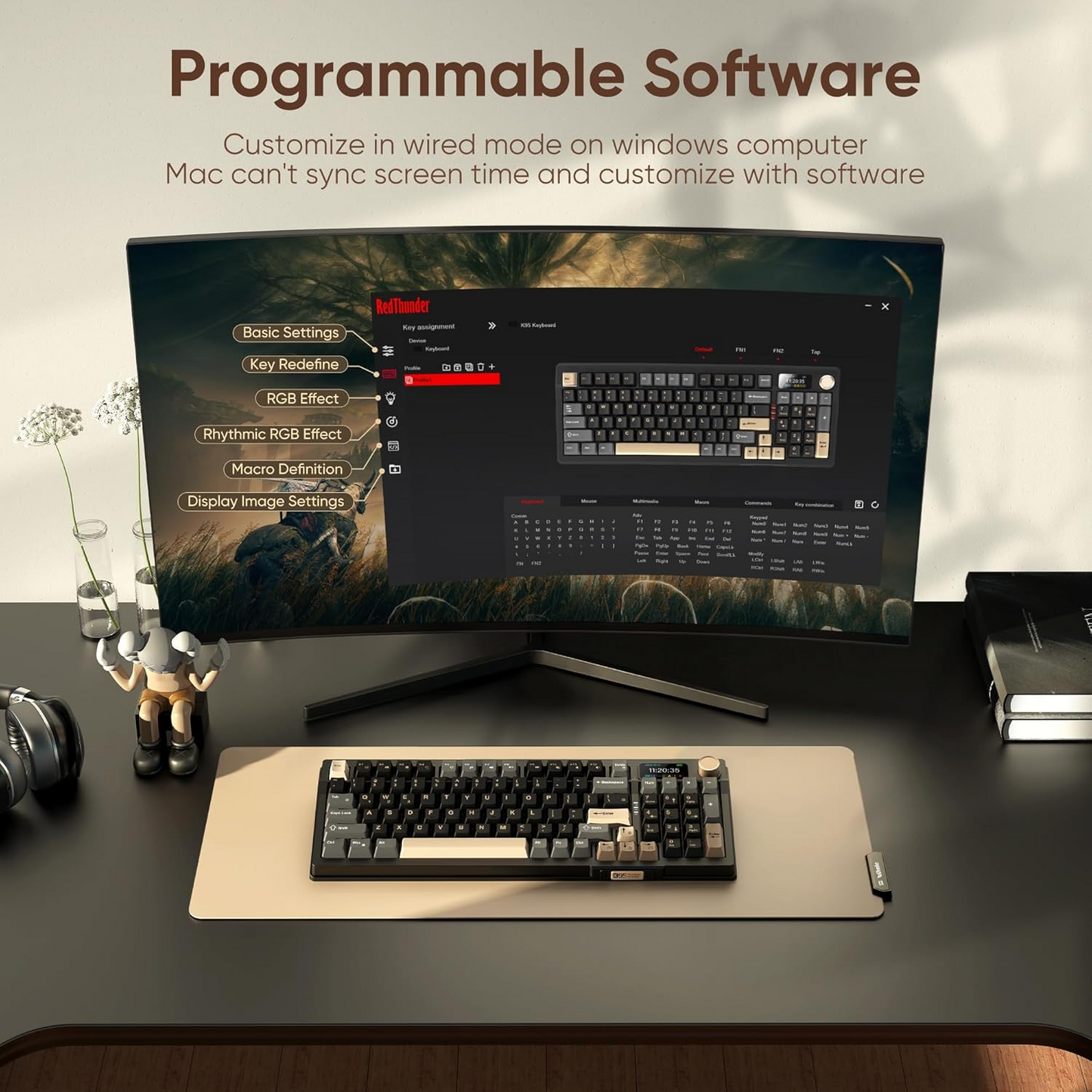 RedThunder K95 Wireless Mechanical Keyboard