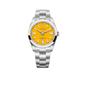 Oyster Perpetual 41mm Stainless Steel Yellow Dial Men Watch 124300-0004