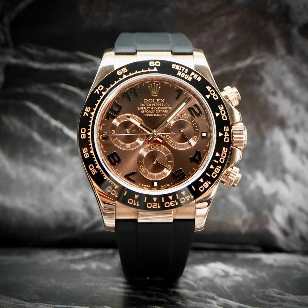 Daytona 40mm Rose Gold Chocolate Dial Mens Watch 116515