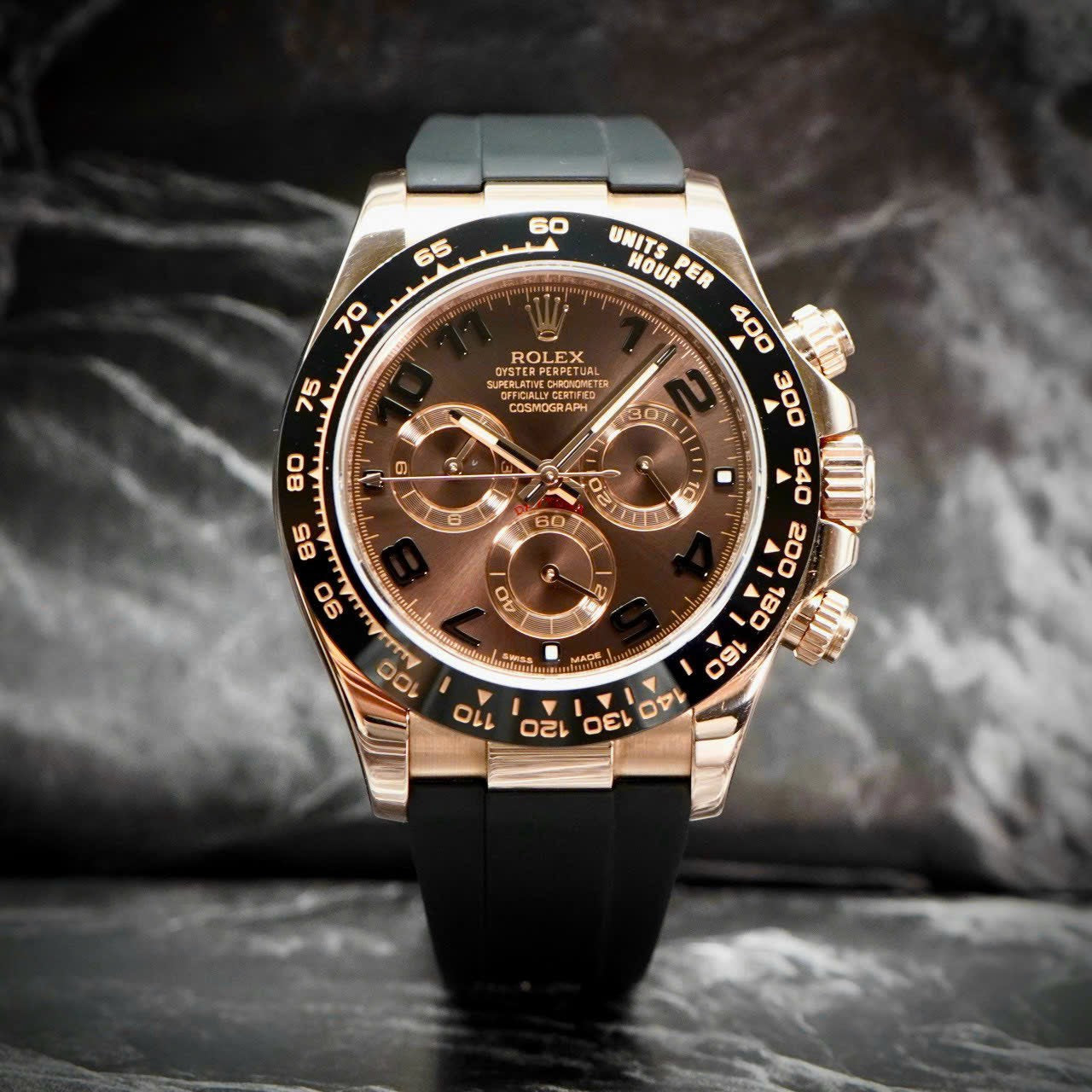 Daytona 40mm Rose Gold Chocolate Dial Mens Watch 116515